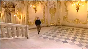 Grand staircase in Hermitage (still frame)